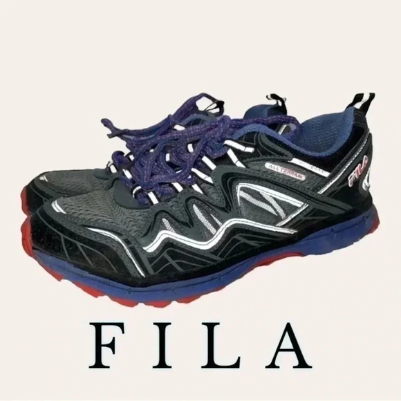 Women’s FILA‎ TKI TR SIZE 6.5 GRAY PURPLE TRAIL RUNNING SHOES - Picture 1 of 7
